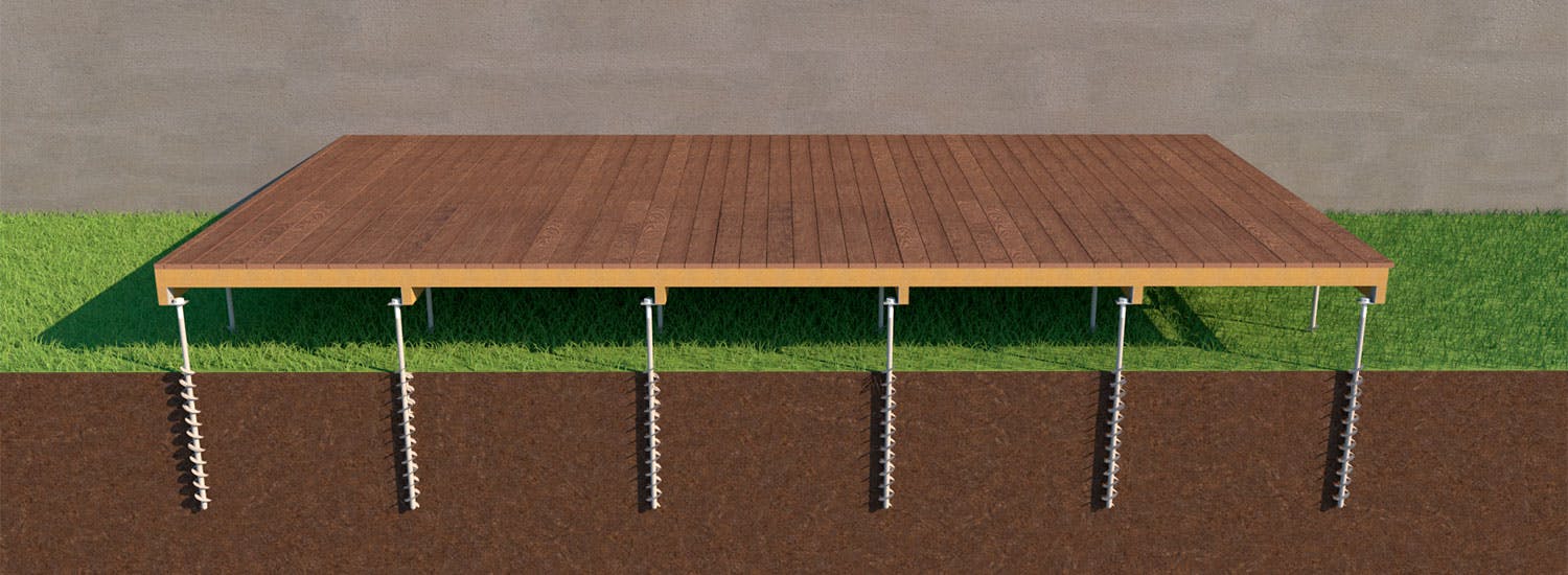 Hårdttræ på jordskruer